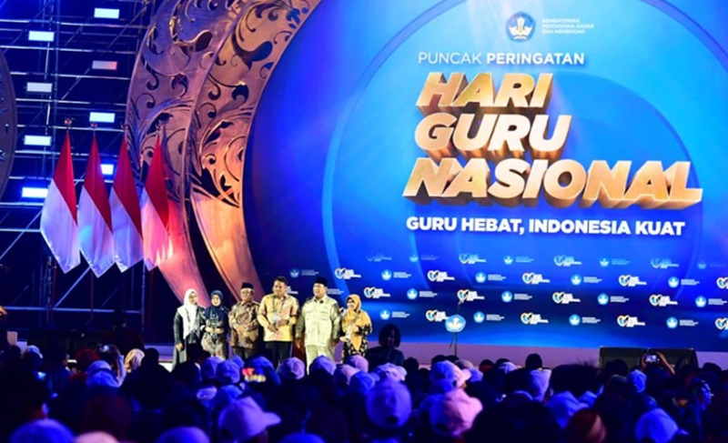 Presiden Prabowo hadiri Puncak Peringatan Hari Guru Nasional Tahun 2025  (Foto/PBMI)