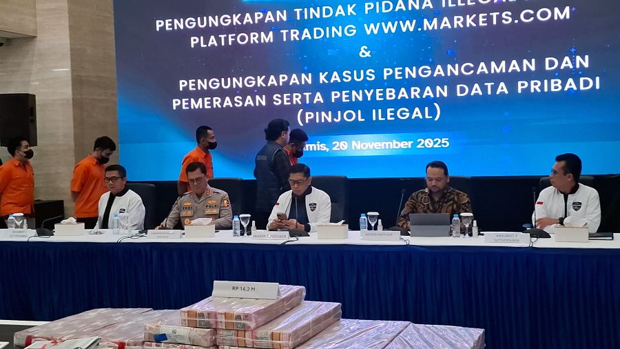 Pengungkapan dugaan pidana illegal access terhadap perusahaan Finalto International Limited. (BeritaNasional/Bachtiarudin Alam)