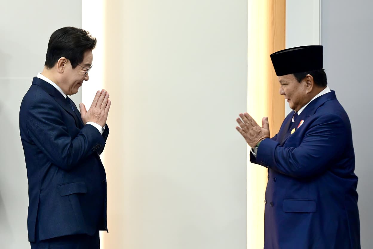 Puji kepemimpinan Prabowo, Lee Jae Myung sebut rakyat Korsel nantikan kunjungan kenegaraannya. (Foto/BPMI Setpres)