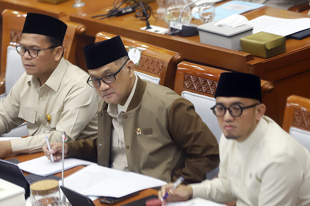 Rapat kerja Komisi VIII bersama Kementerian Haji dan Umrah bahas perjalanan haji. (BeritaNasional/Elvis Sendouw)