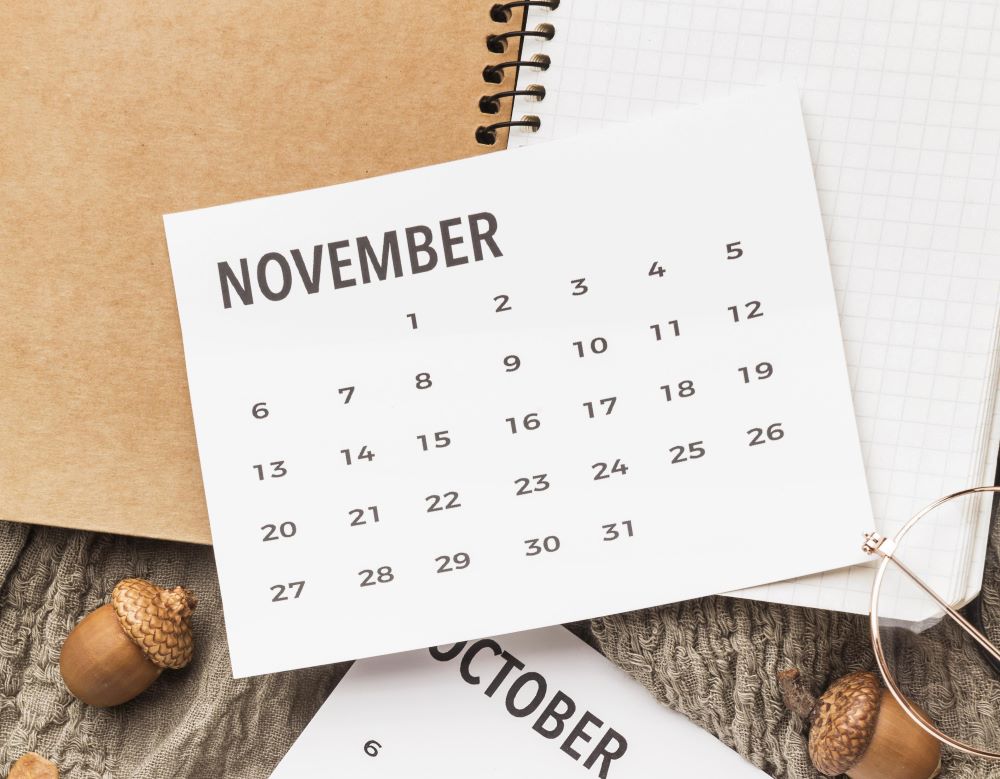 Kalender November 2025. (Foto/Freepik)