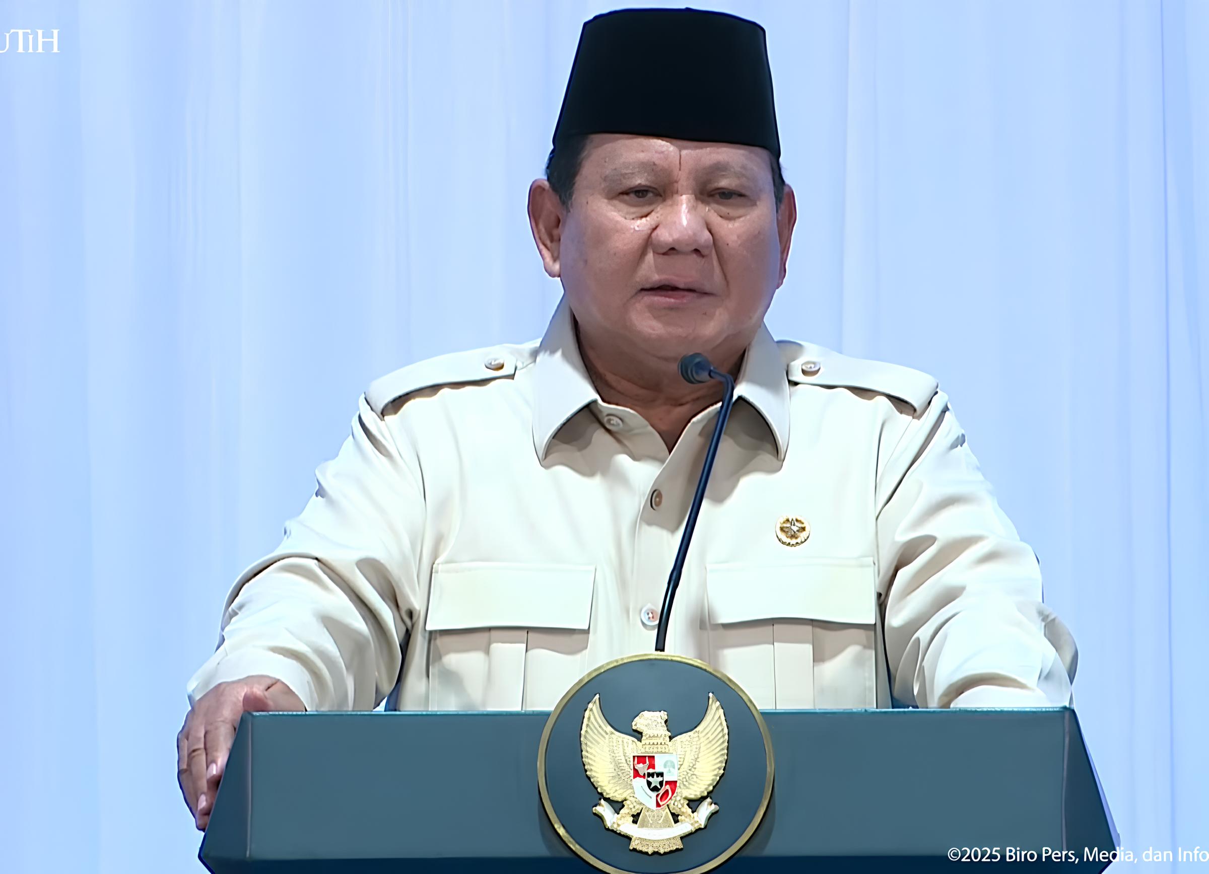 Presiden Prabowo Subianto. (Foto/YouTube Setpres)