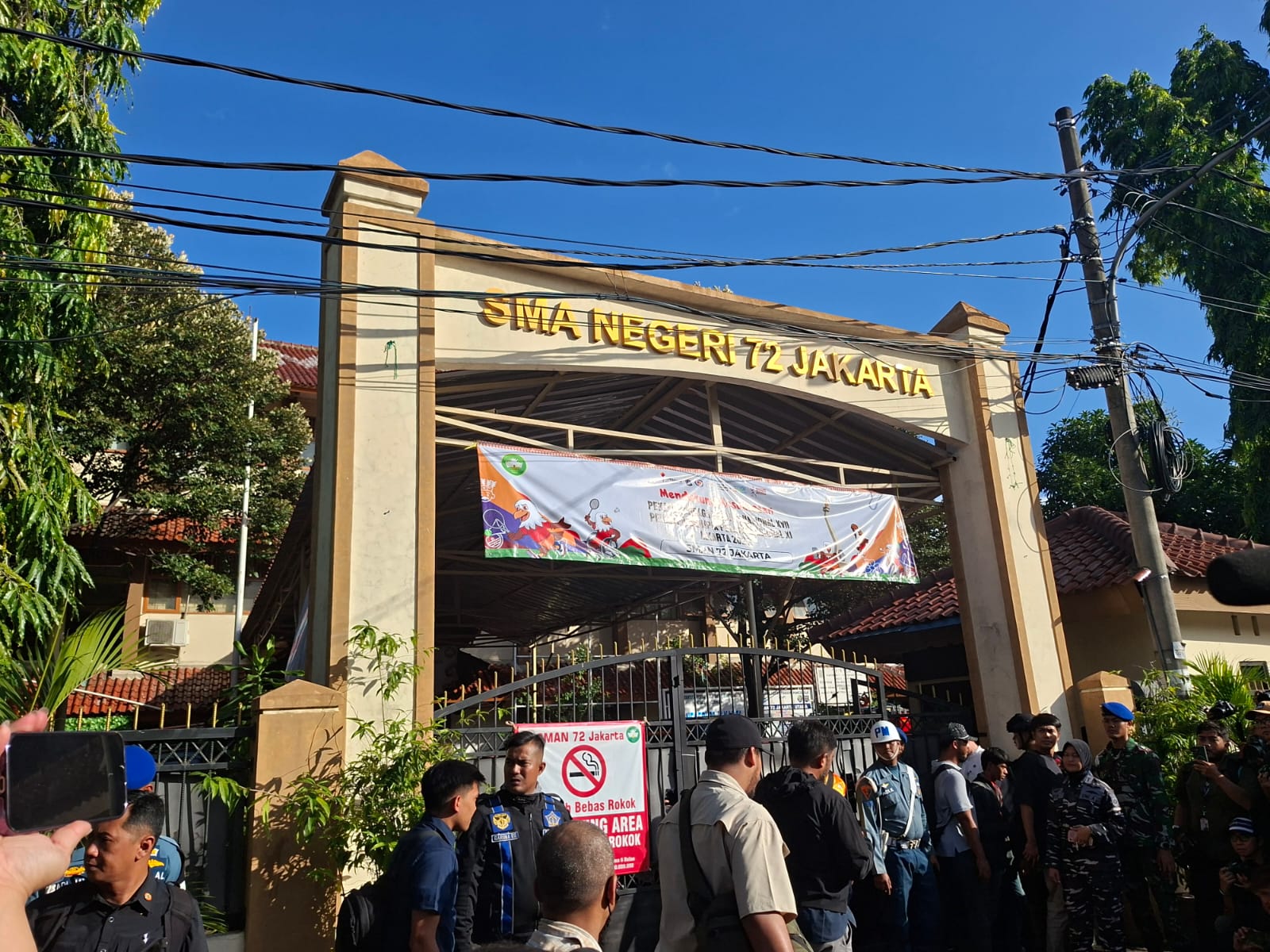 SMAN 72 Jakarta usai adanya insiden ledakan. (Foto/istimewa)