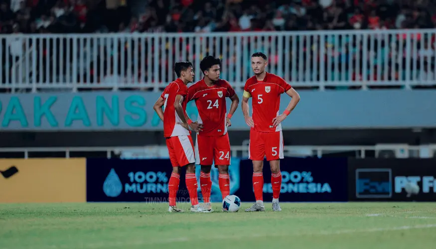 Laga Timnas Indonesia U-23 vs Mali di Stadion Pakansari, Bogor. (Foto/kitagaruda.id)