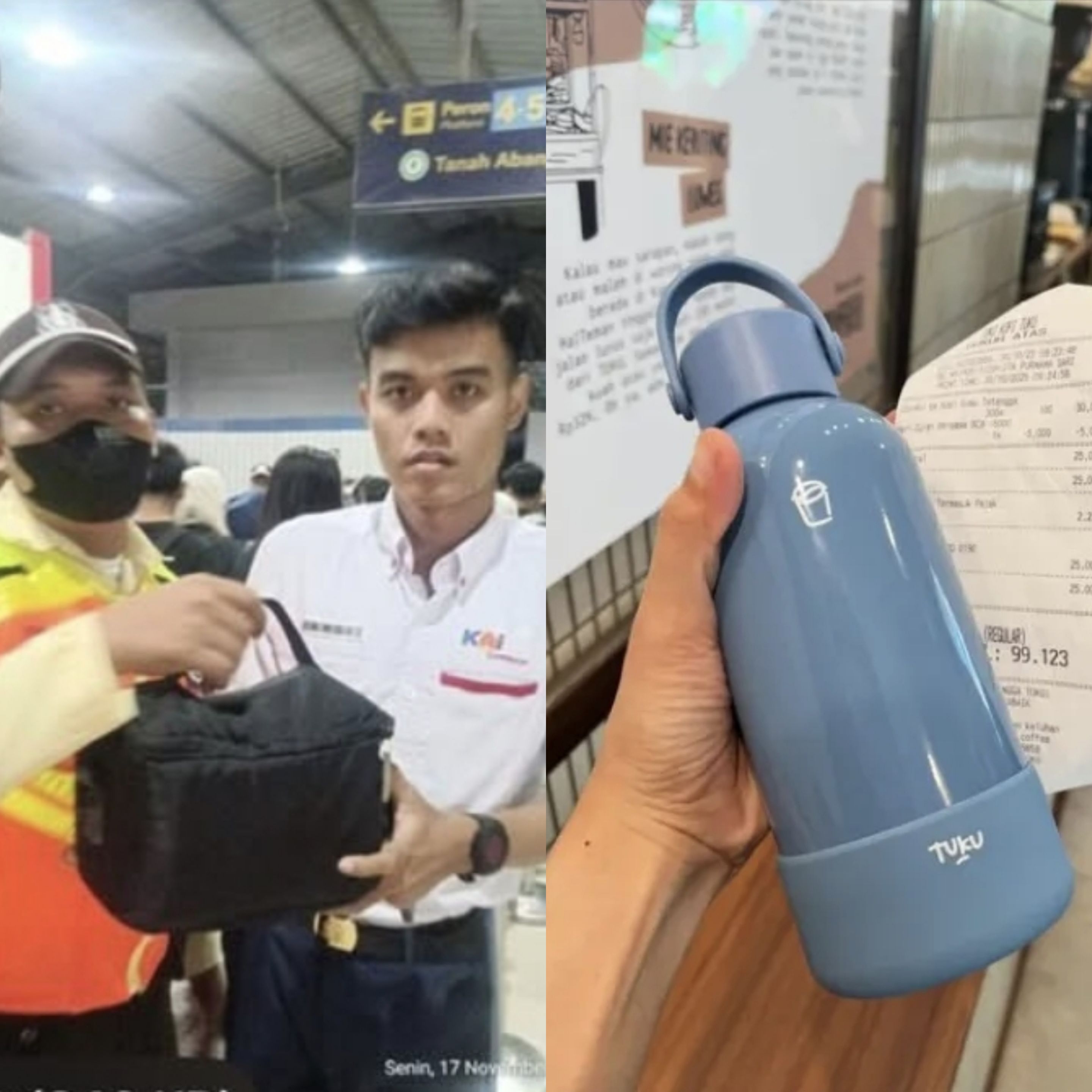 Viral petugas KAI dipecat karena tumbler Rp300 ribu, begini kronologinya. (Foto/Istimewa)