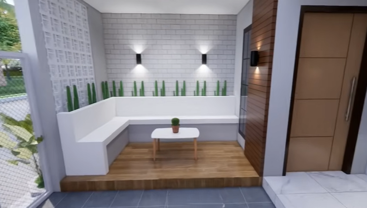 10 desain teras rumah sederhana yang rapi, fungsional, dan estetik lengkap dengan rincian biaya.(Foto/YouTube Desain Rumah 36)