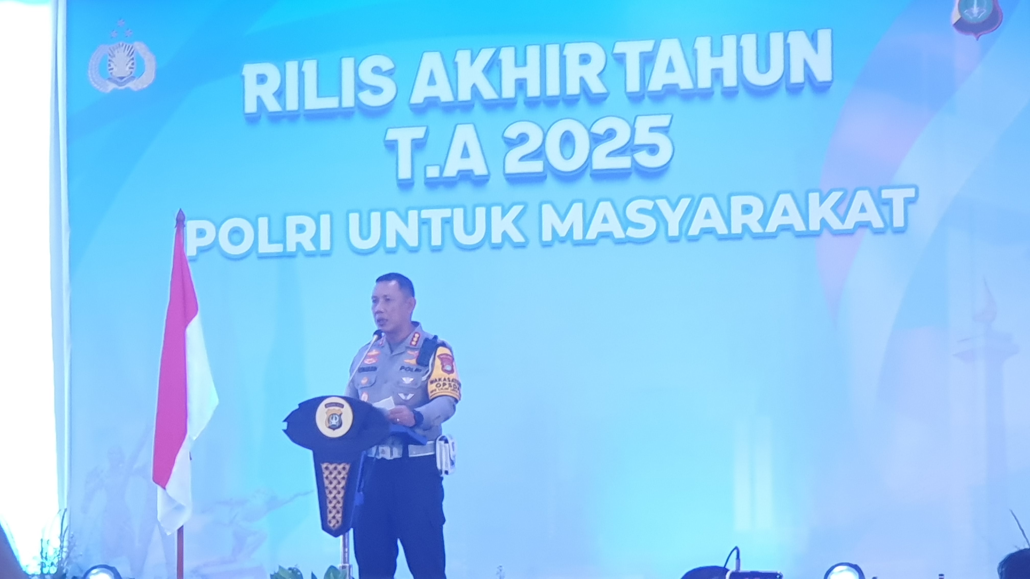 Dirlantas Polda Metro Jaya Kombes Pol Komarudin saat RAT 2025. (BeritaNasional/Bachtiarudin Alam)