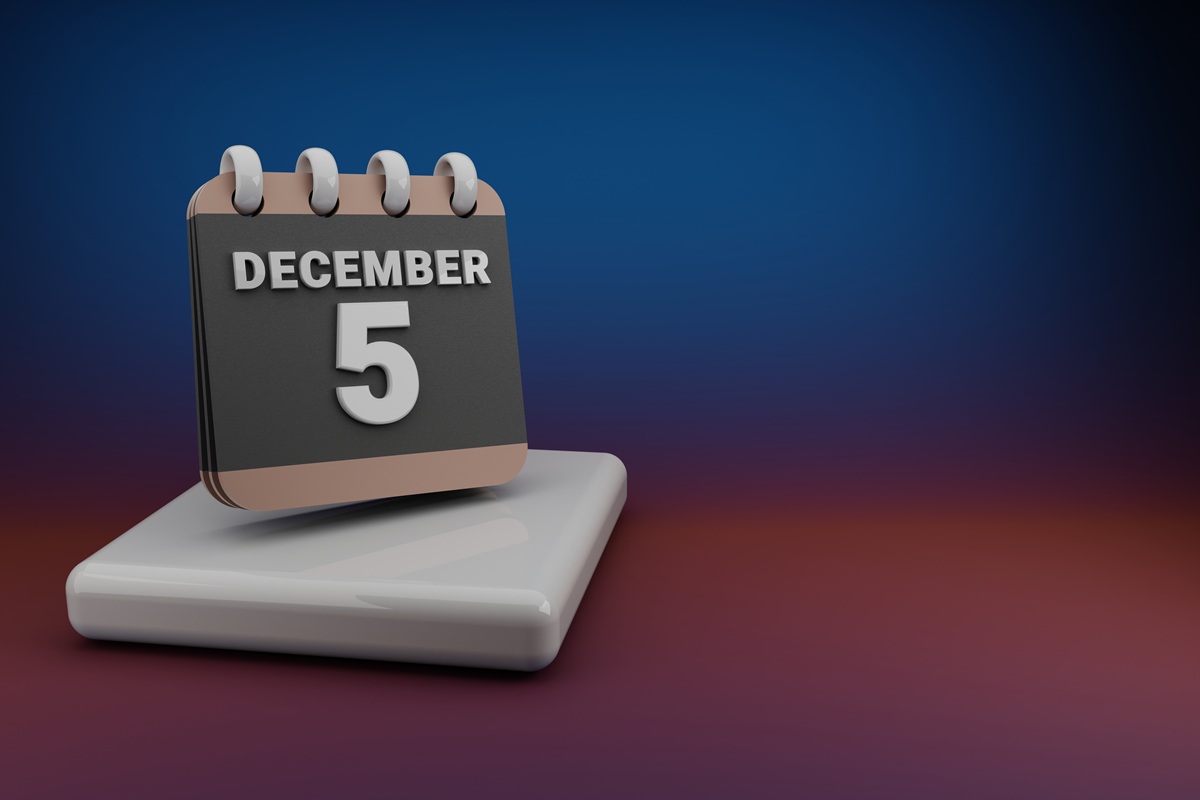 Kalender tanggal 5 Desember. (Foto/Freepik)
