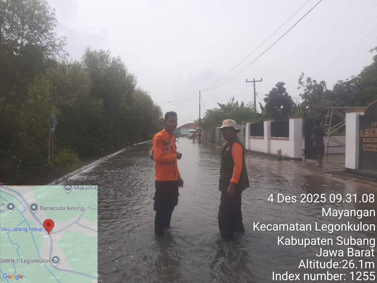 Banjir Rob Genangi Kabupaten Subang, Ribuan Warga Terdampak. (Foto/BNPB)