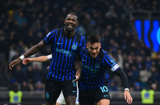 Penggawa Inter Milan berselebrasi. (Foto/Dok Inter Milan)