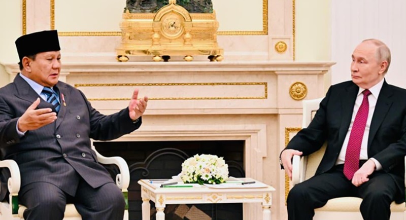 Presiden Prabowo bertemu Putin (Foto/PBMI)