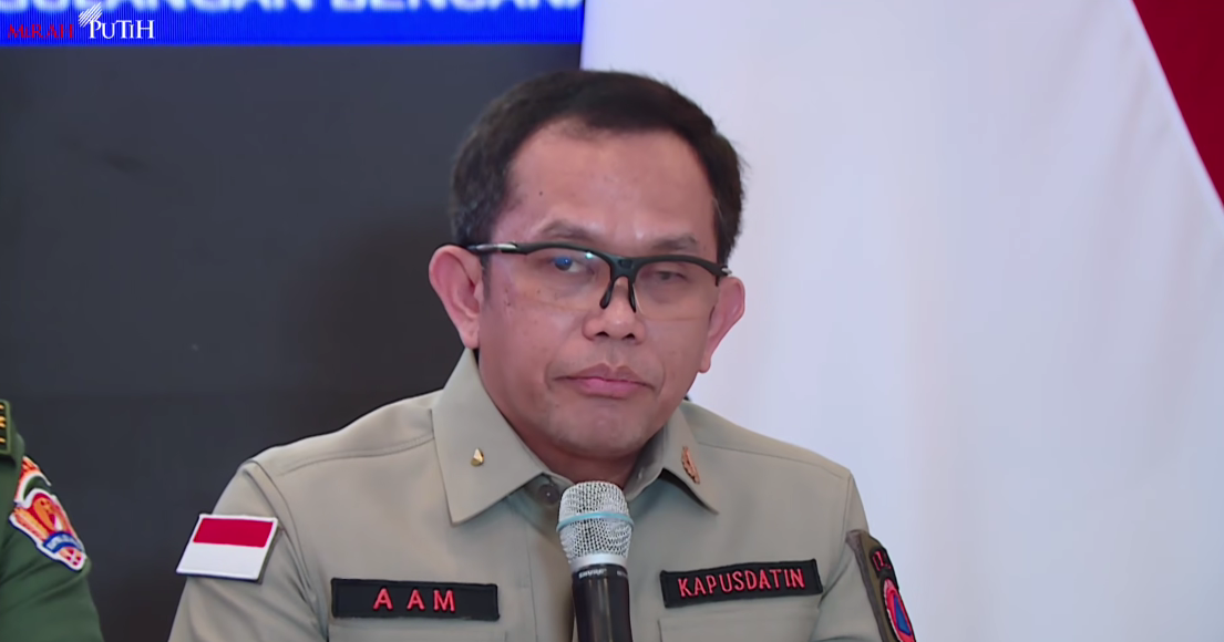 Kepala Pusat Data, Informasi dan Komunikasi Kebencanaan BNPB Abdul Muhari. (Foto/YouTube Setpres)