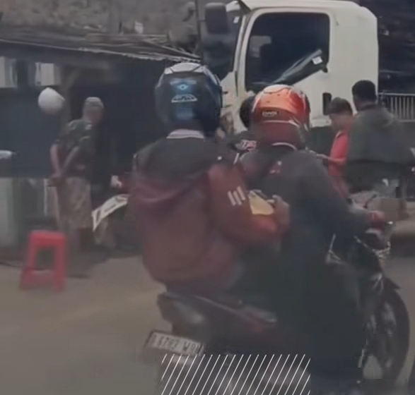 Kecelakaan di Jalan Lodan Raya, dekat Universitas Bunda Mulia, Pademangan Utara, Jakarta Utara. (Foto/ist)