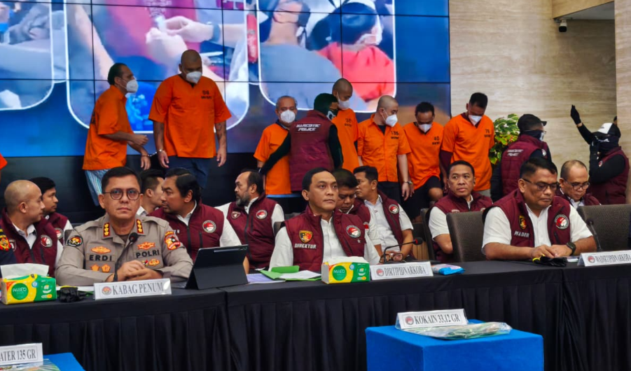 Bareskrim ungkap jaringan narkoba jelang DWP di Bali. (BeritaNasional/Bachtiarudin Alam)
