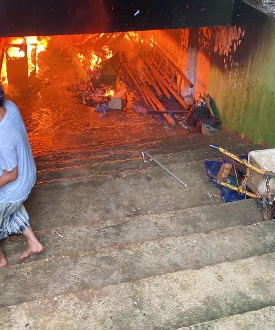 kebakaran di Pondok Pesantren Al Mawaddah, Ciganjur, Jagakarsa, Jakarta Selatan. (Foto/Ist)