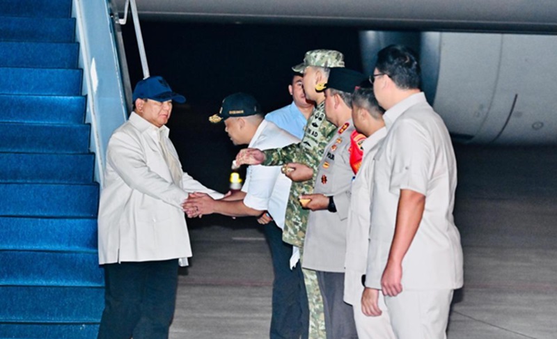 Presiden Prabowo tinjau wilayah terdampak bencana (Foto/PBMI)