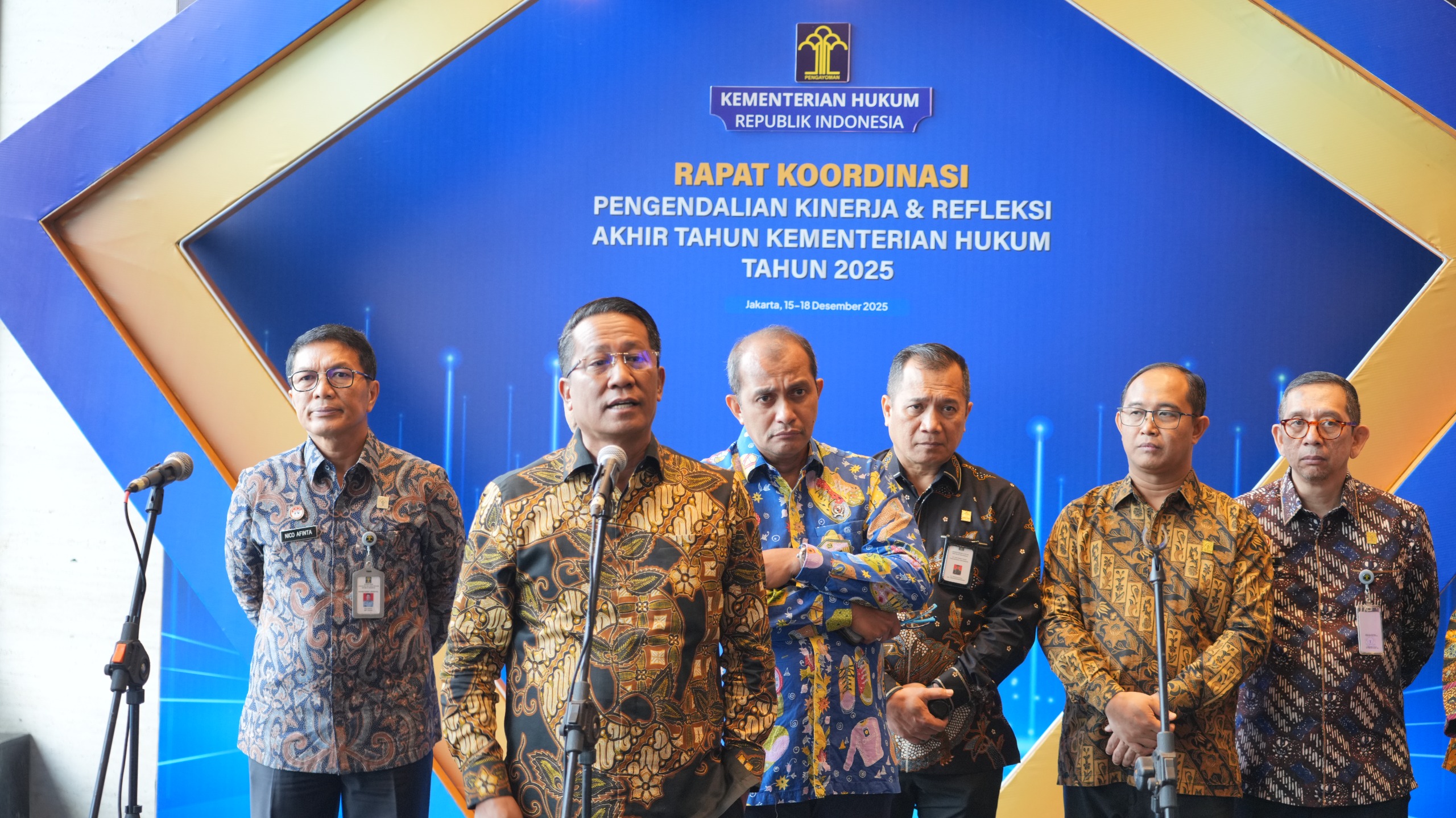 Menteri Hukum, Supratman Andi saat menyampaikan sederetan capaian 2025. (Foto/doc. Kemkum)