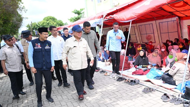 Presiden Prabowo kunjungi korban banjir di Langkat  (Foto/PBMI)