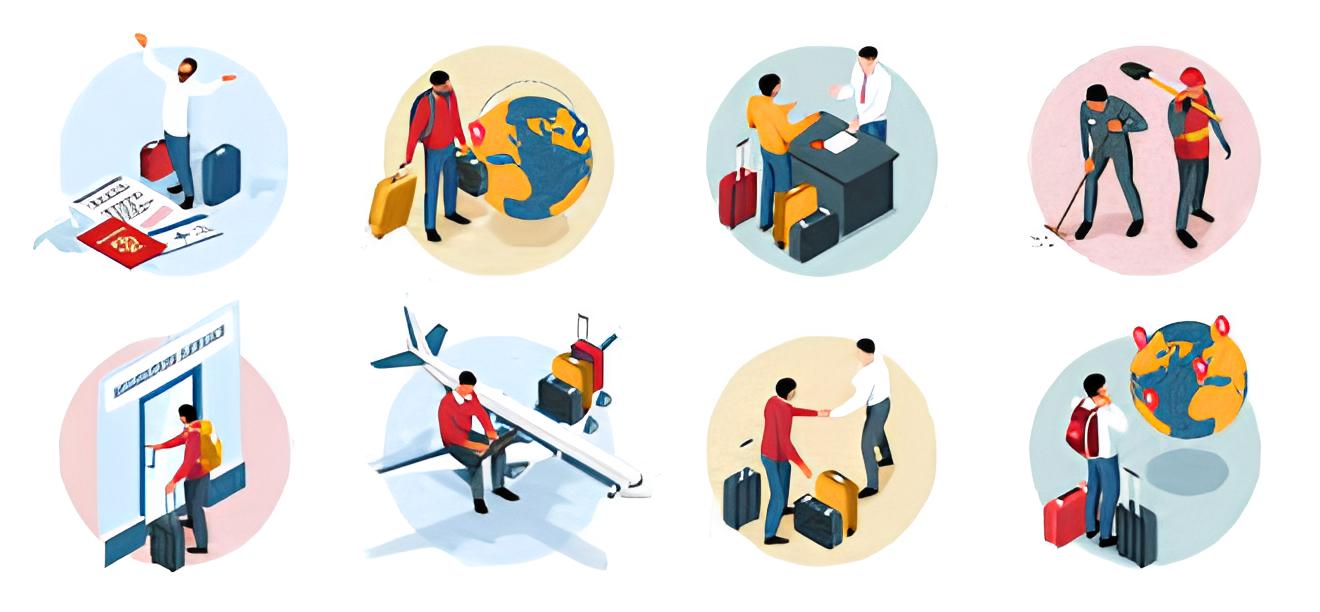 Ilustrasi hari Migran Internasional. (Foto/freepik)