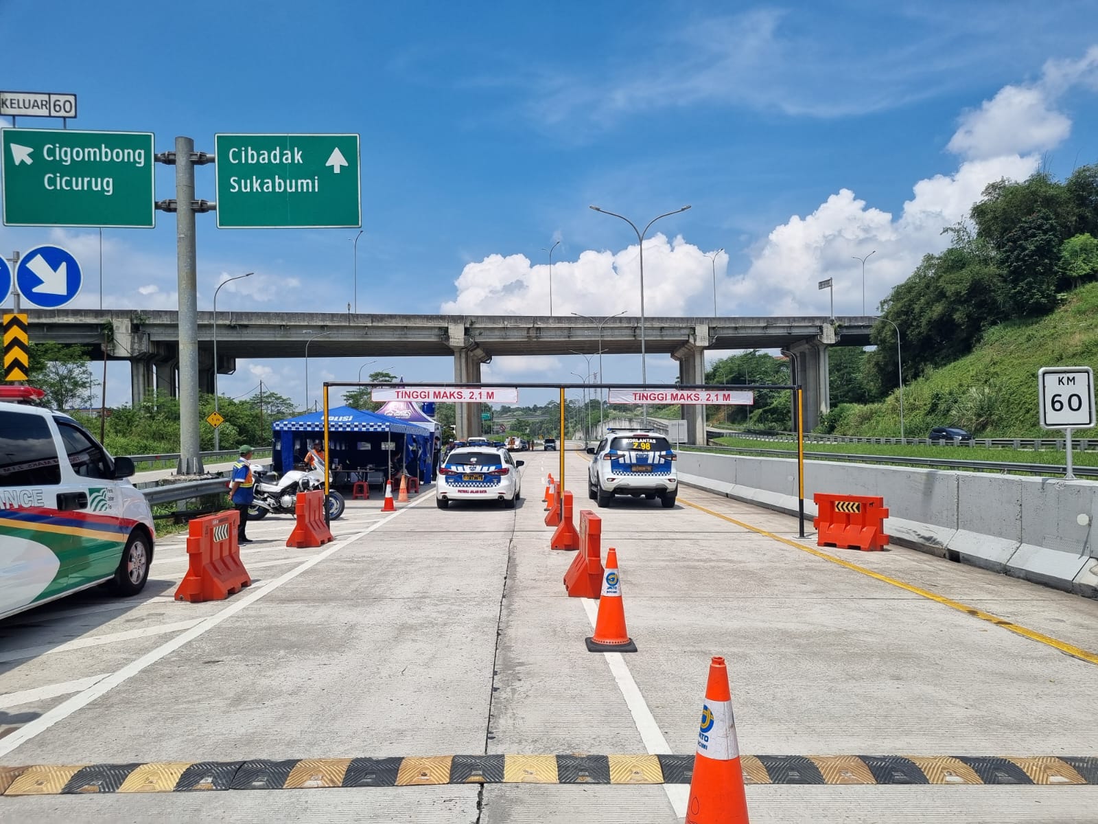 Tol Bocimi Ruas Cigombong - Cibadak Km 64+600. (SinPo.id/Dok. PUPR)