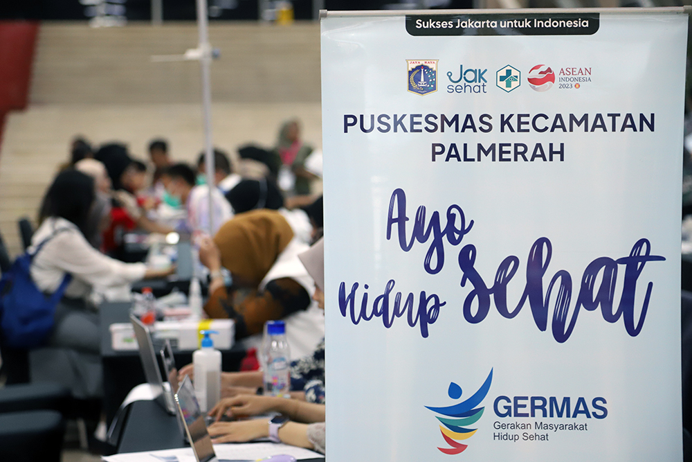 ementerian Pemberdayaan Perempuan dan Perlindungan Anak (KemenPPPA) Perhimpunan Obstetri dan Ginekologi Indonesia (POGI), serta Majelis Permusyawaratan Rakyat (MPR)  menggelar cek kesehatan gratis. (BeritaNasional/Elvis Sendouw)