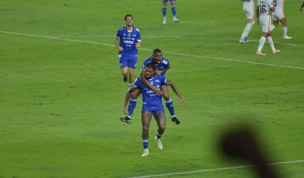 Penggawa Persib Bandung berselebrasi. (Foto/Dok Persib)