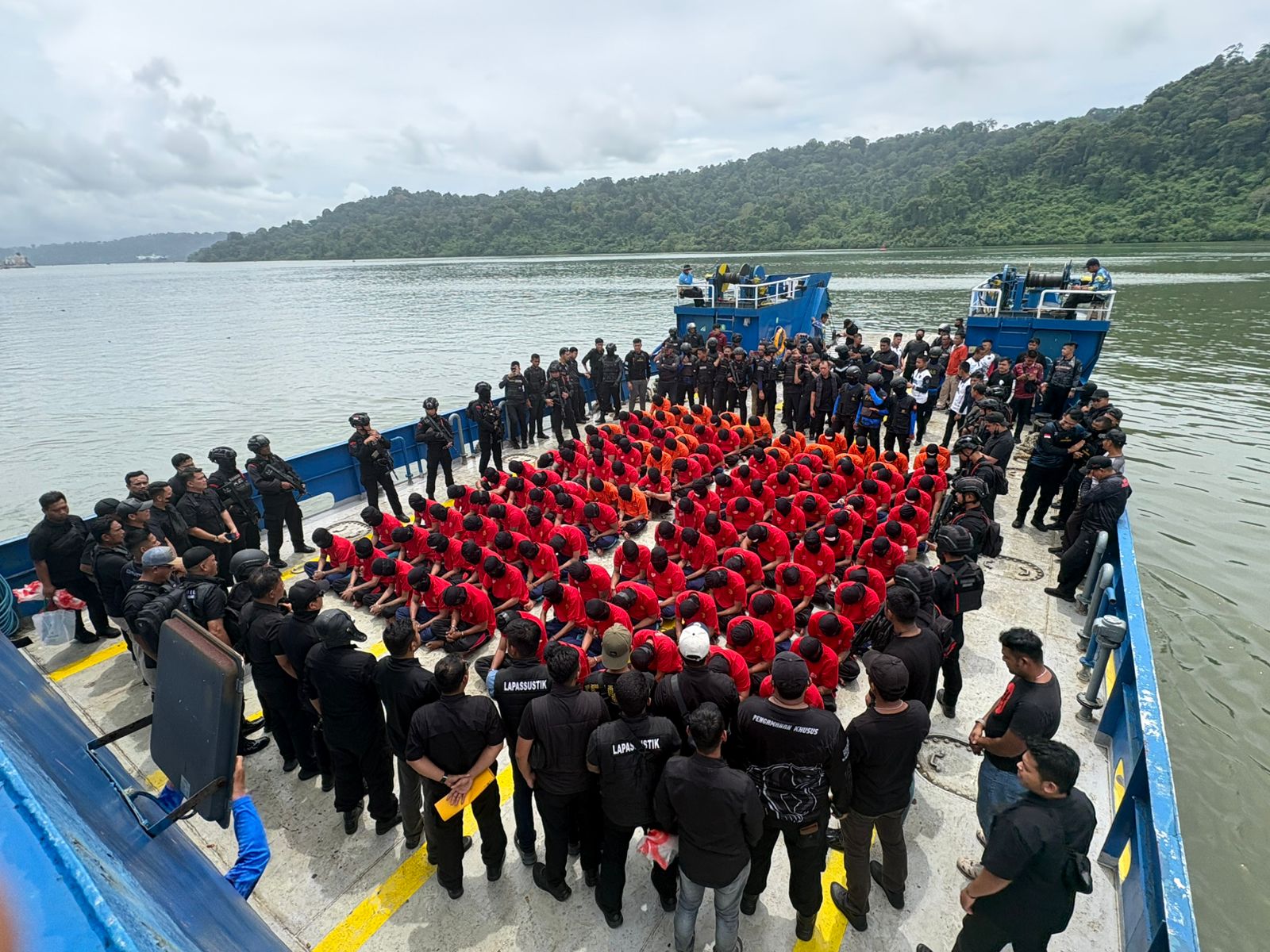 130 warga binaan dalam penjagaan ketat. (BeritaNasional/dok DirjenPas)