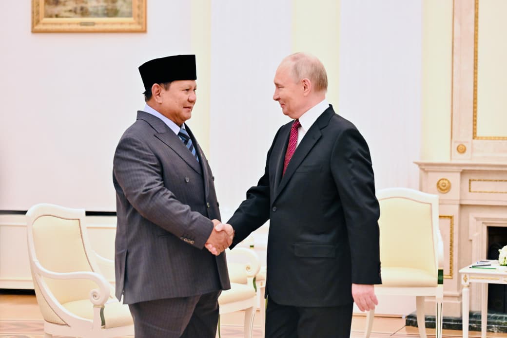 Prabowo bertemu Putin di Kremlin, bahas isu strategis hingga hubungan kedua negara. (BeritaNasional/BPMI Setpres)