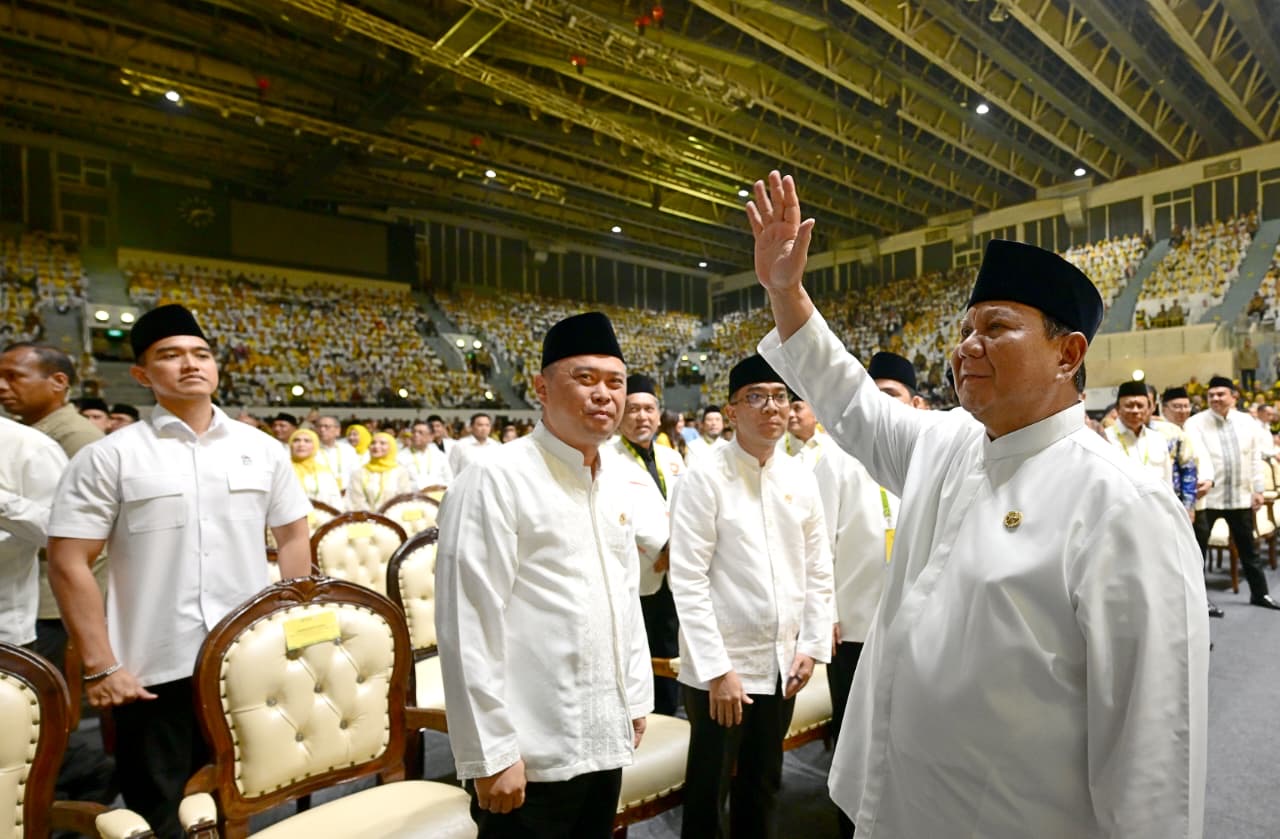 Presiden Prabowo Subianto di HUT Partai Golkar. (Foto/BPMI)