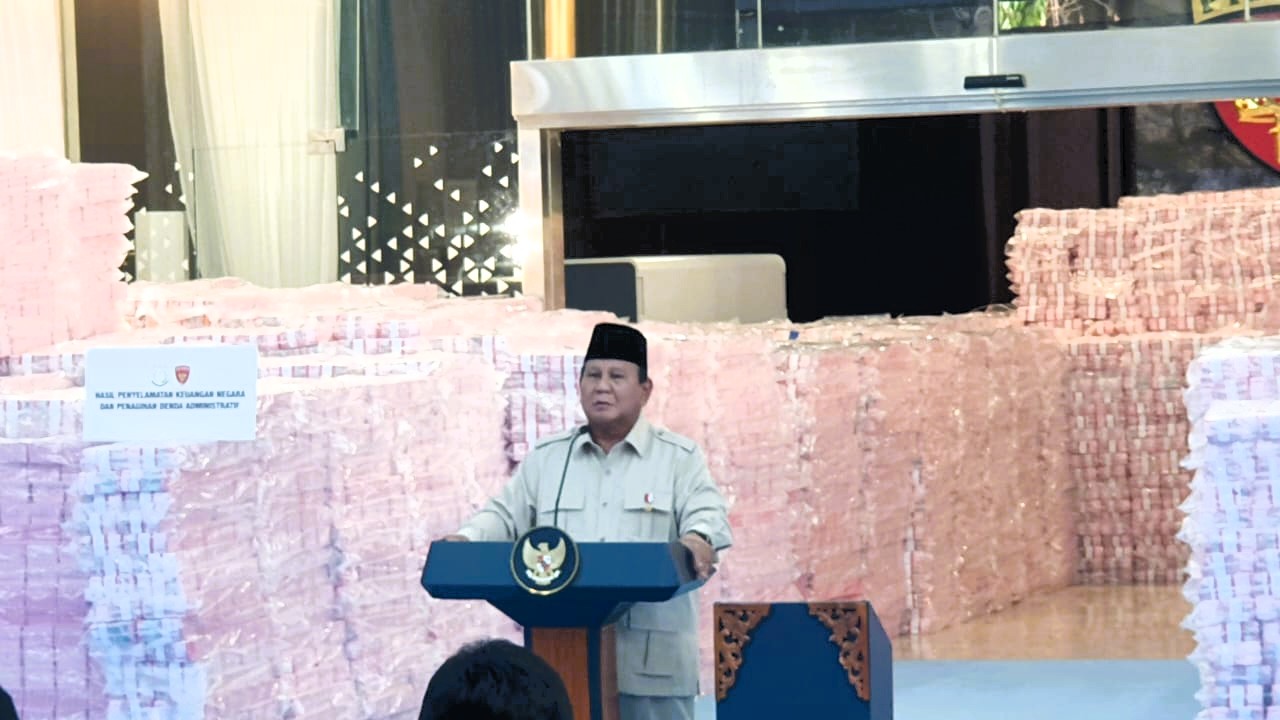 Prabowo: saya bicara kekuatan asing diketawain, saya tidak peduli. (BeritaNasional/Bachtiarudin)