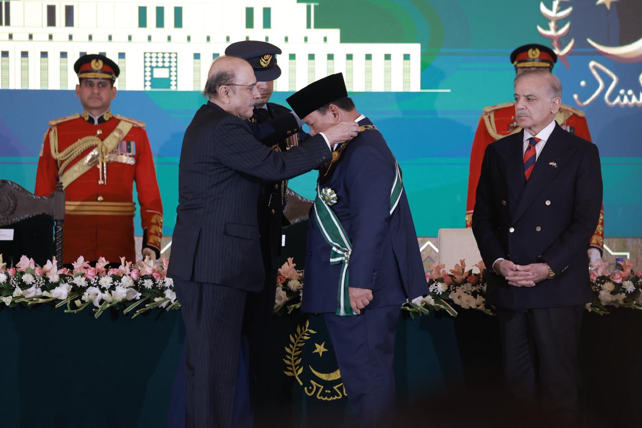 Prabowo Terima Penghargaan Tertinggi Pakistan Nishan-e-Pakistan. (Foto/BPMI)