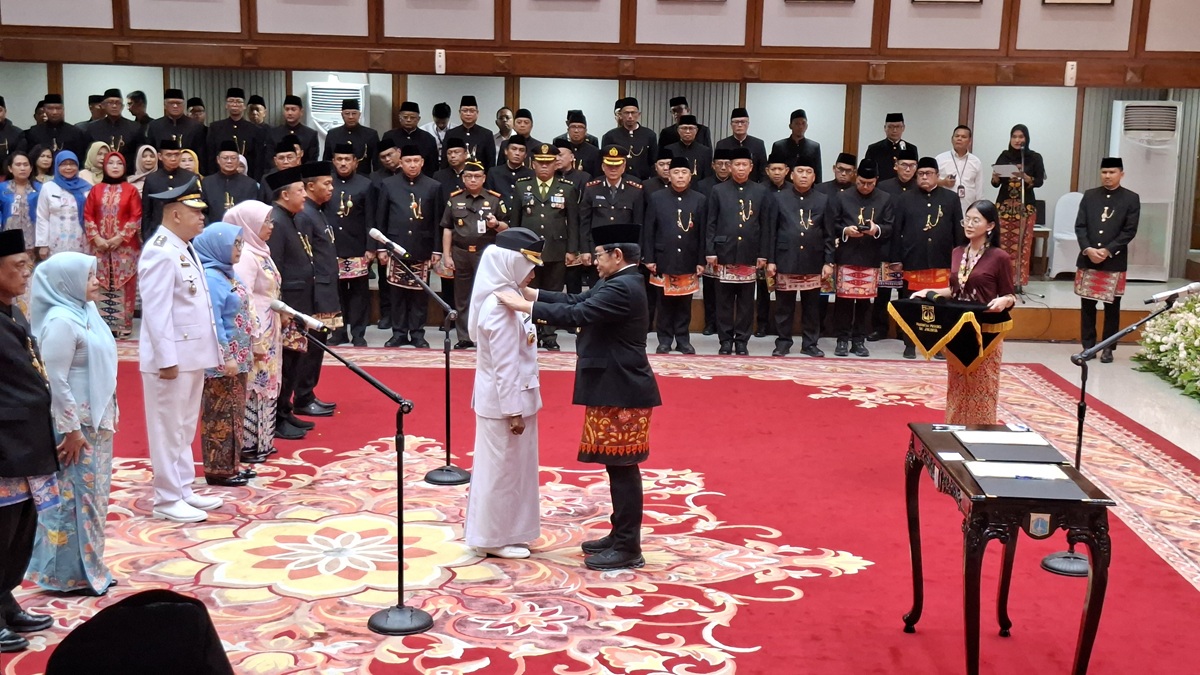 Pramono Anung Lantik Wali Kota Jakbar Perempuan, Pertama Setelah 17 Tahun. (BeritaNasional/Lydia)