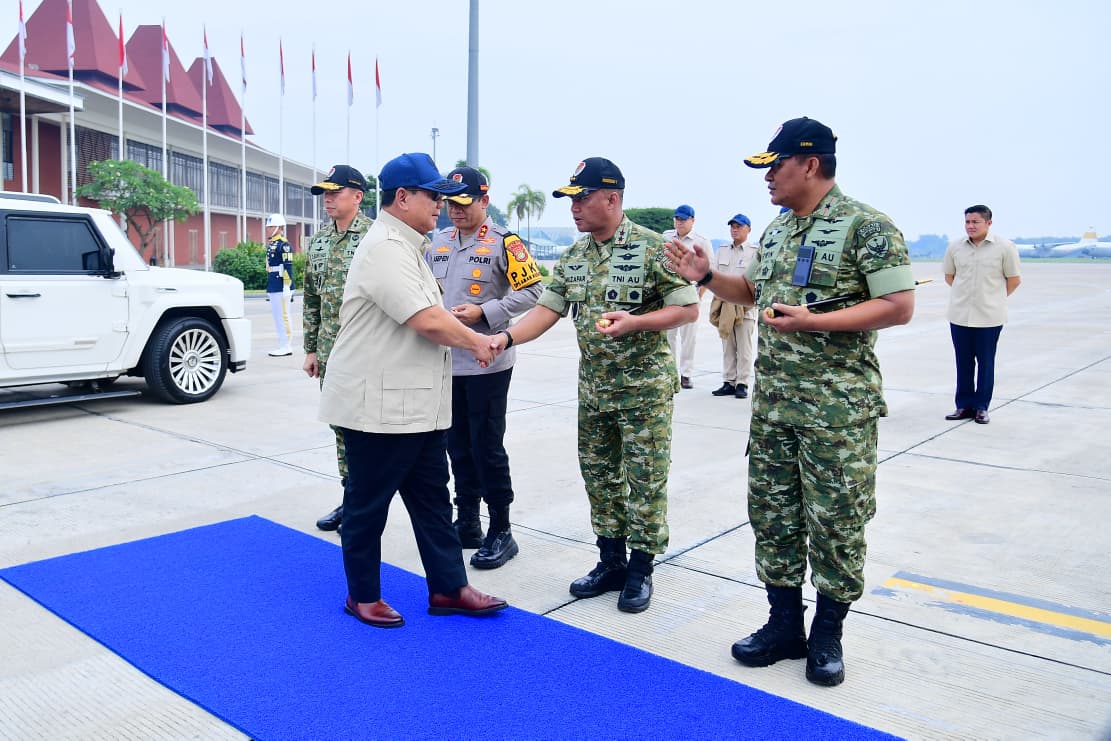 Presiden Prabowo Subianto bertolak ke Aceh. (Foto/BPMI)