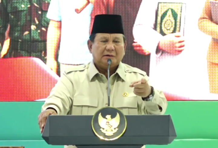 Presiden Prabowo Subianto. (Foto/YouTube Setpres)