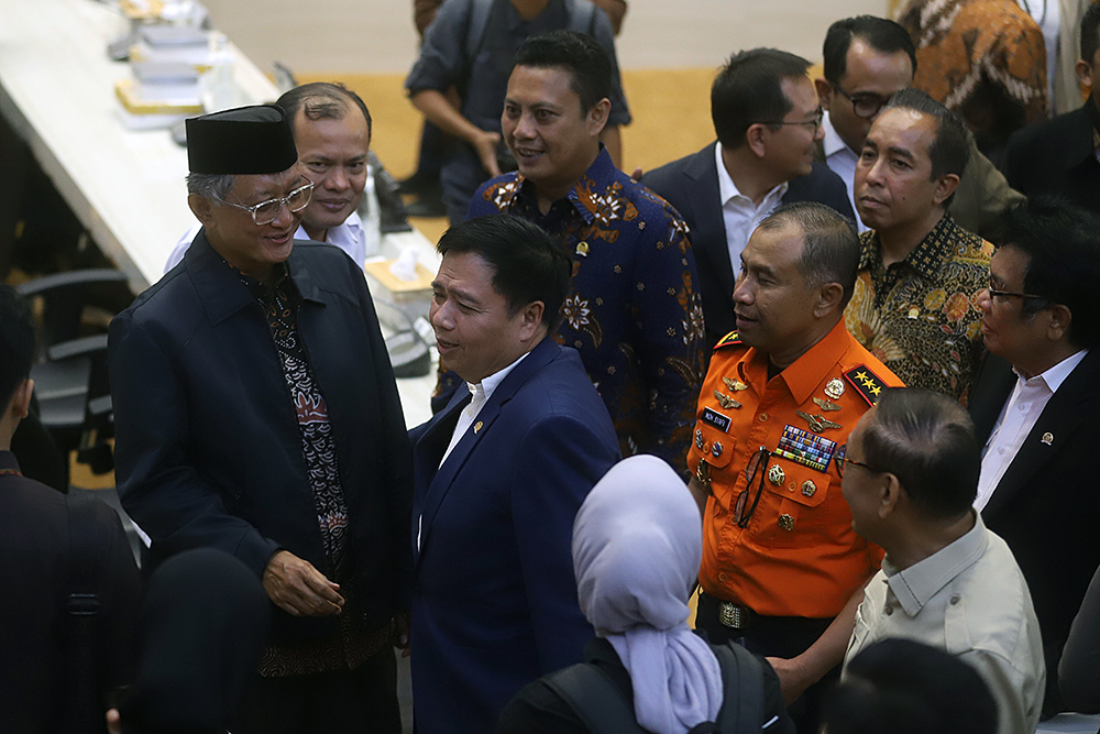 Rapat kerja komisi V bersama Menteri PU, Wamen Perhubungan, BMKG, Basarnas dan Korlantas ditunda. (BeritaNasional/Elvis Sendouw)