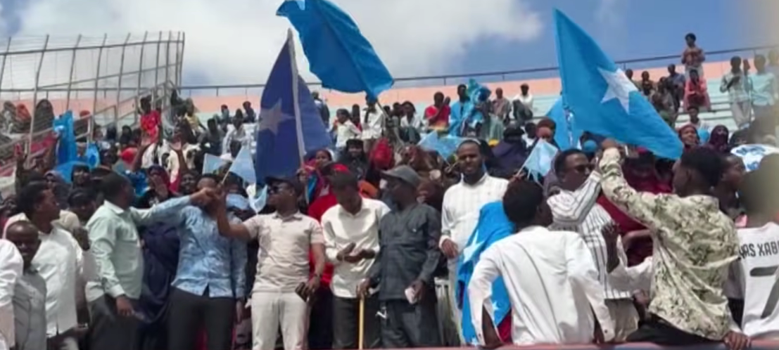 Ribuan warga Somalia berunjuk rasa di Ibu Kota Somalia, Mogadishu. (Foto/Istimewa)