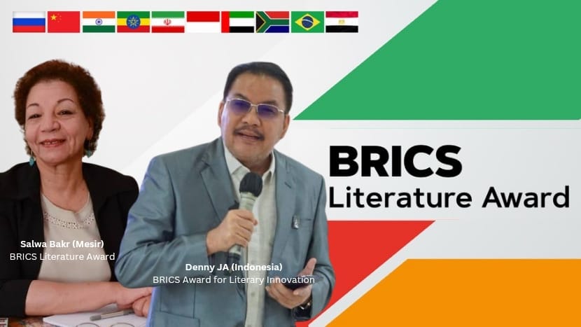 Salwa Bakr dan Denny JA Raih BRICS Literature Award 2025. (Foto/istimewa)