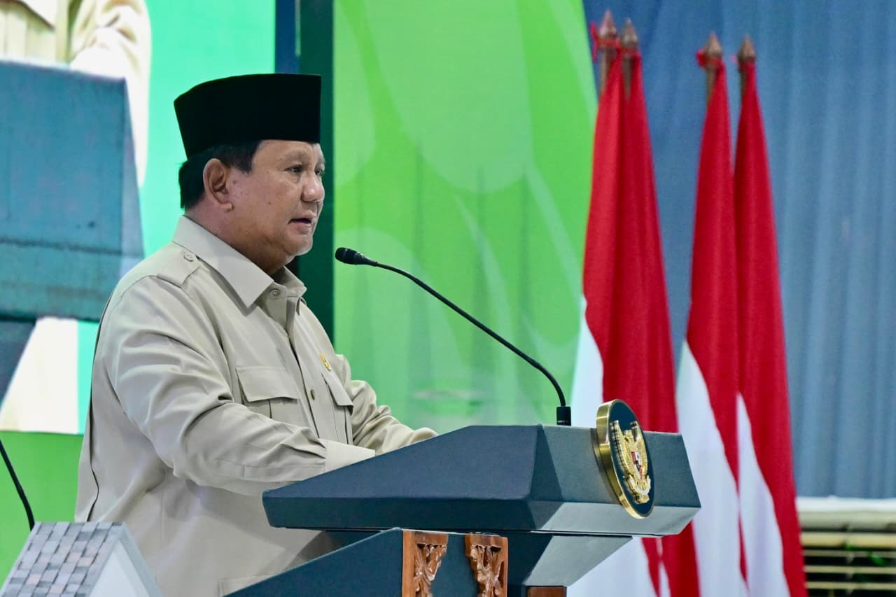 Presiden Prabowo Subianto ucapkan selamat Natal. (BeritaNasional/Setpres)