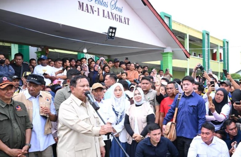 Presiden Prabowo kunjungi korban banjir (Foto/PBMI)