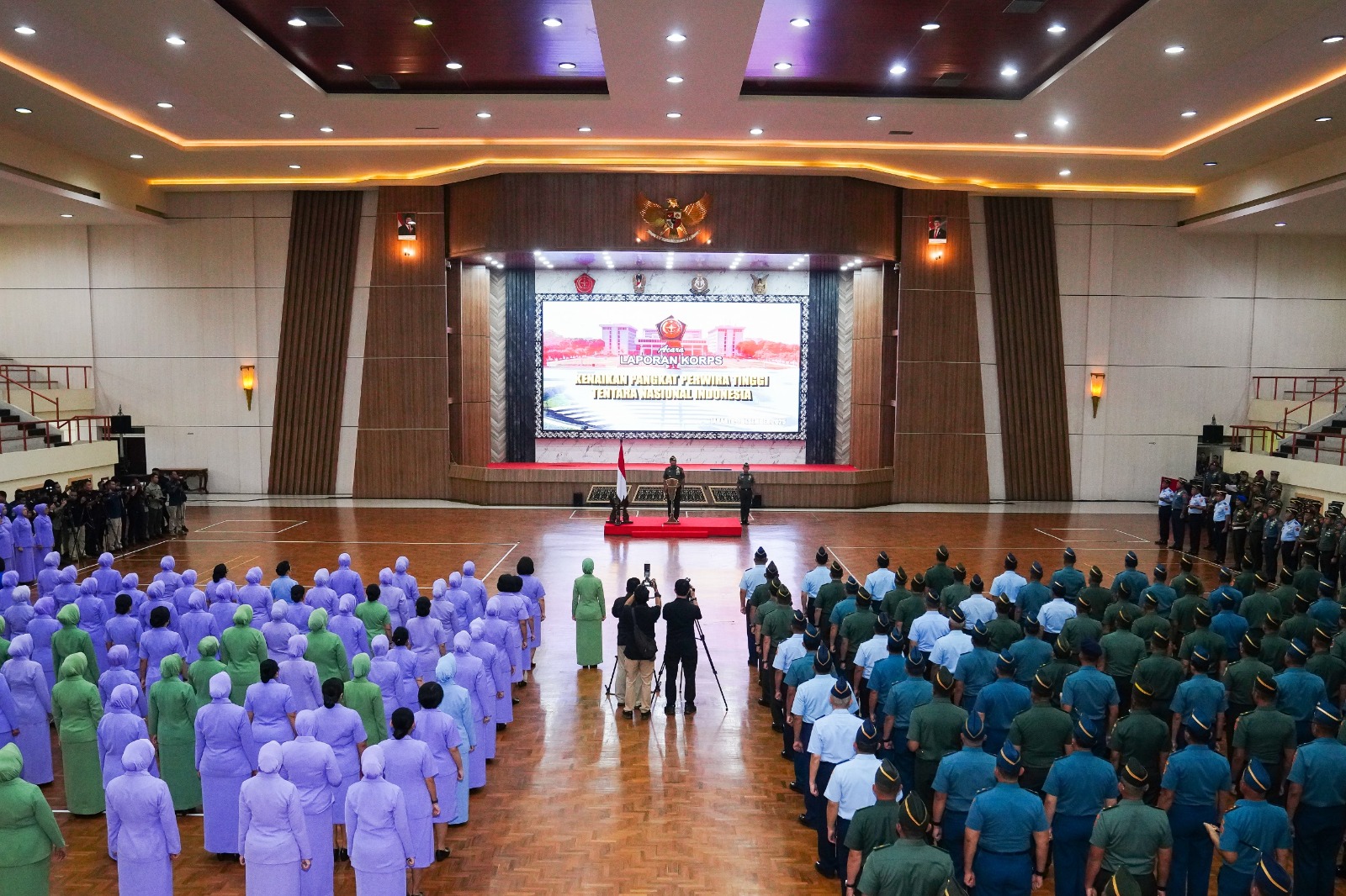 Suasana kenaikan pangkat ratusan pati yang dipimpin Wakil Panglima TNI Jenderal TNI Tandyo Budi R. (Foto/Istimewa)