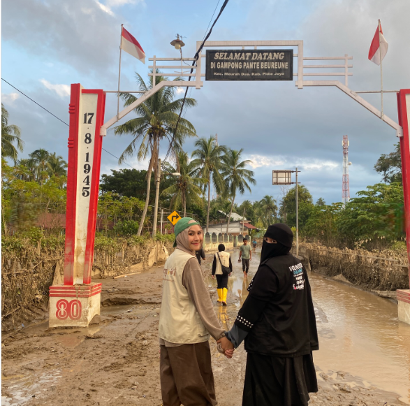 Zaskia Mecca ke Pidie Jaya, Aceh, Selasa (2/12/2025). (BeritaNasional/Instagram Zaskia Mecca)