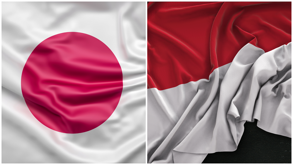 Ilustrasi bendera Jepang dan Indonesia. (Foto/freepik)