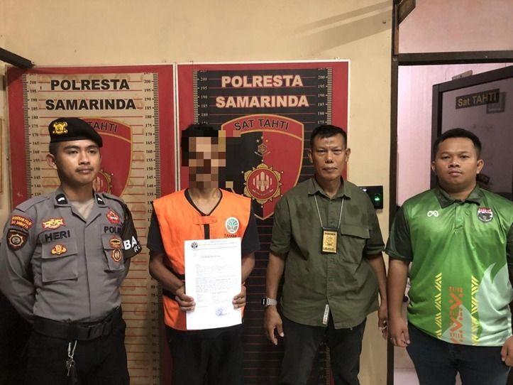 MK, aktor utama tambang ilegal di Bukit Soeharto Kaltim siap disidang. (BeritaNasional/Kemenhut)