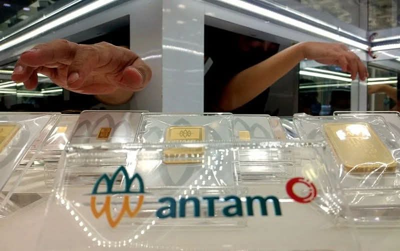 Emas Antam hari ini. (BeritaNasional/Elvis Sendouw)