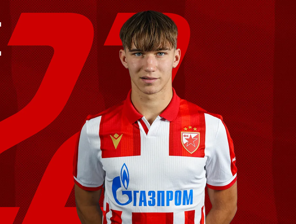 Gelandang muda berbakat Red Star Belgrade, Vasilije Kostov. (Foto/doc. crvenazvezdafk)