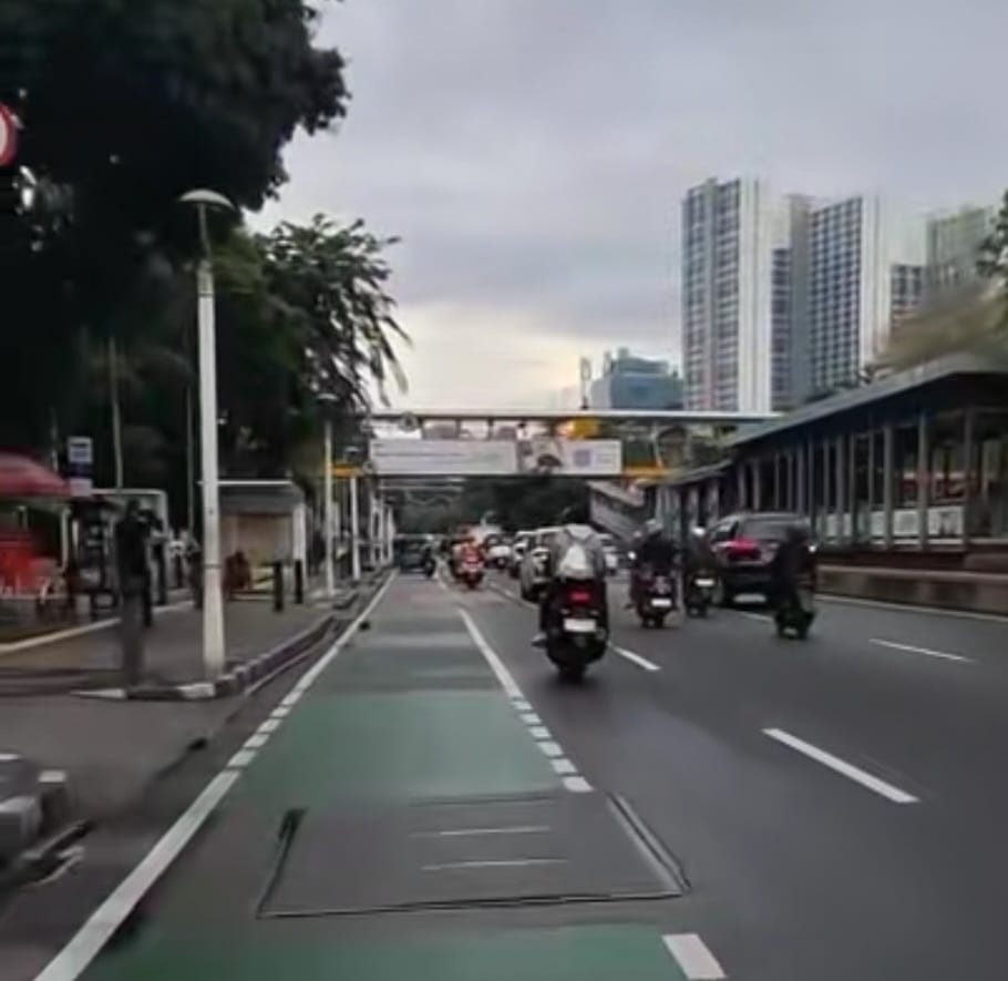 Jalan Salemba Tengah Jakarta Pusat. (BeritaNasiona/tangkapan layar)