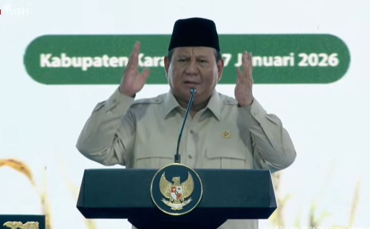 Cerita Prabowo banyak yang mau nyogok sampai bikin geleng-geleng kepala. (BeritaNasional/YouTube BPMI Setpres)