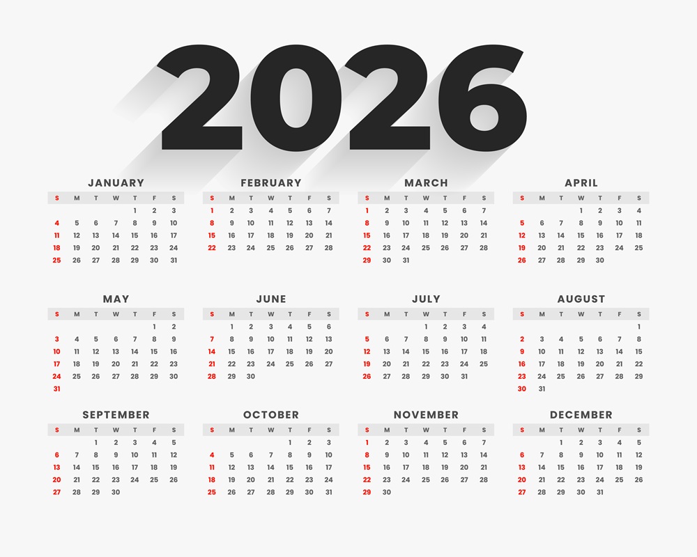 Ilustrasi kalender 2026. (Foto/freepik)
