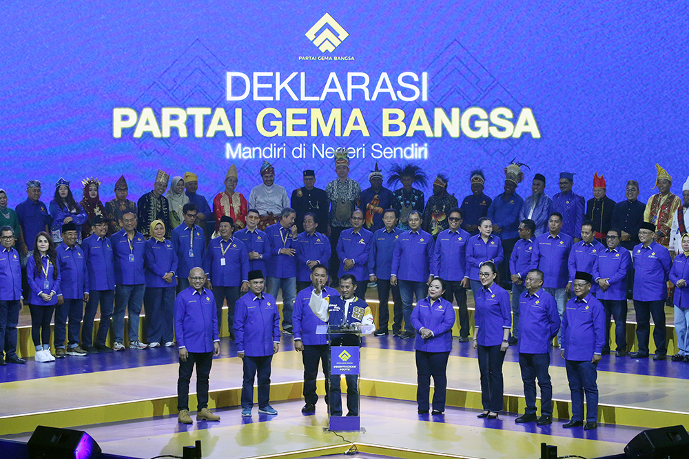 Deklarasi Partai Gema Bangsa secara resmi menyatakan diri sebagai kekuatan politik baru di Indonesia. (BeritaNasional/Elvis Sendouw)