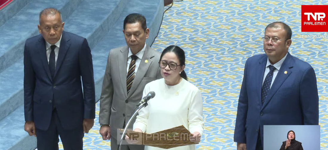 DPR Lantik Anggota DPR PAW dari Fraksi Golkar. (Foto/YouTube TV Parlemen)